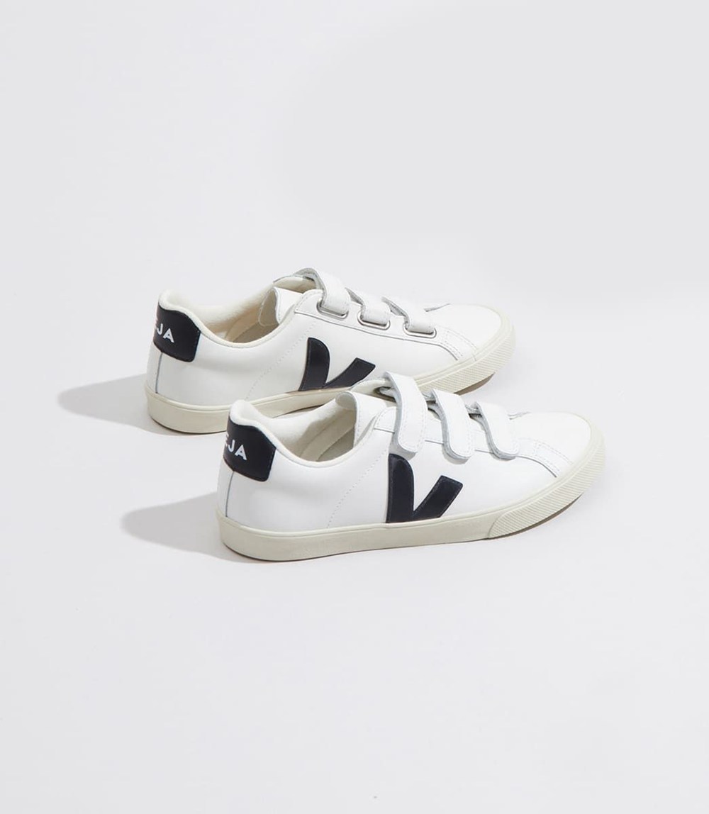 Veja Sneakers Mens - 3-lock Leather - White/Black - 1047VIQWL